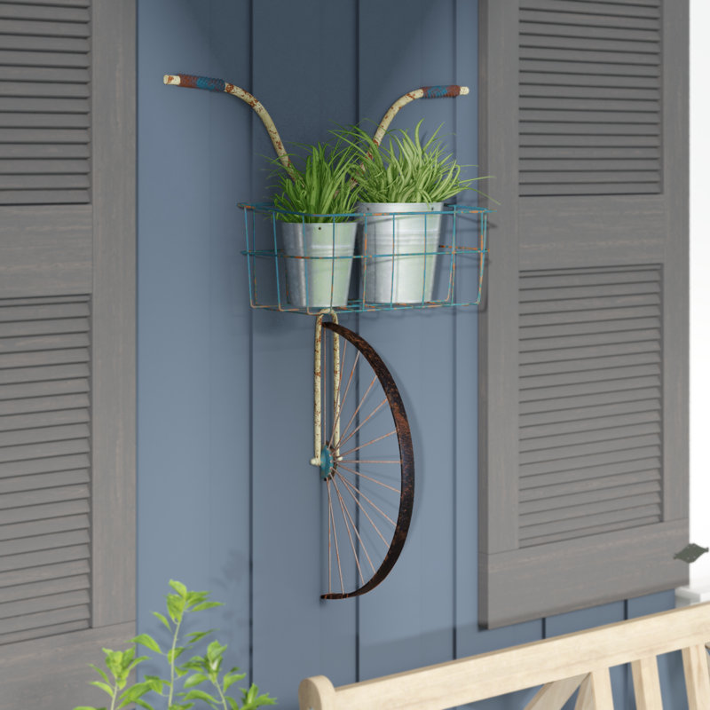 Front Basket Metal Bicycle and Planter Wall Decor & Reviews Birch Lane